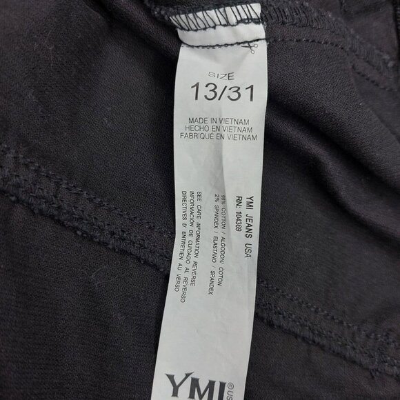 YMI Windsor Womens Size 13/31 Stretch Corduroy Black Skirt Short Button Up - Picture 5 of 10